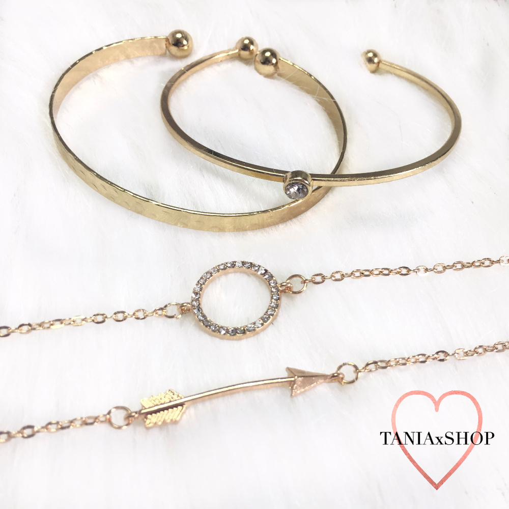 3/$20 Gold Arrow Bracelet Set - Picture 3 of 4